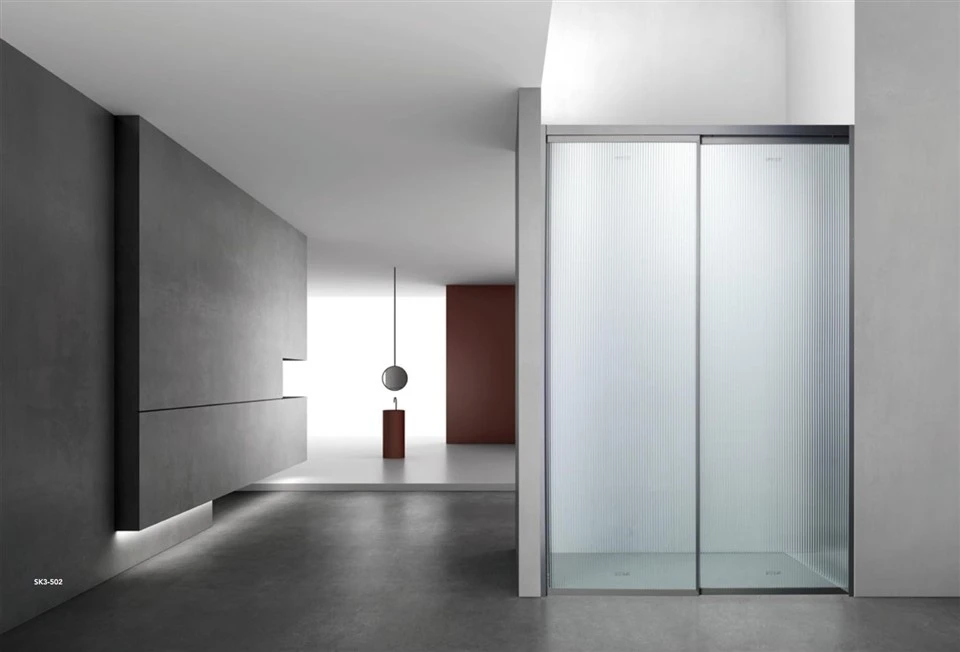 Figured Glass Sliding Door Shower Room Figured Glass Sliding Door Shower Room